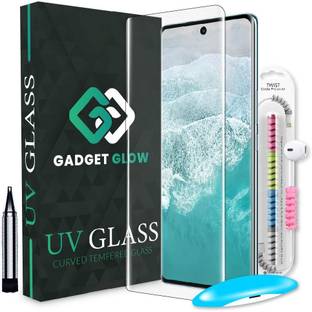 Gadget Glow Edge To Edge Tempered Glass for Vivo V30 Pro 5G, V30 Pro 5G, Vivo V30 Pro, Vivo V30 5G, V30 5G, V30, UV Light Tempered Glass with Cable Protector