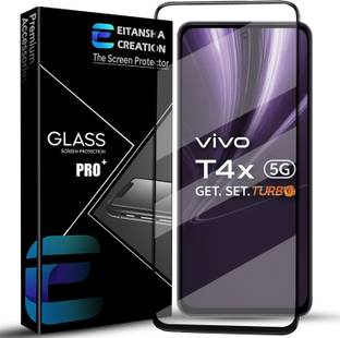 EITANSHA CREATION Edge To Edge Tempered Glass for Vivo T4X 5G, Vivo T4x