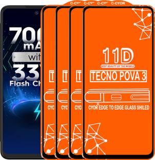 CYOR Edge To Edge Tempered Glass for TECNO POVA 3