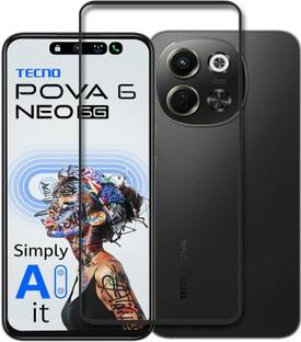 INFINITYWORLD Edge To Edge Tempered Glass for Tecno Pova 6 Neo, Tecno Pova 6 Neo 5G