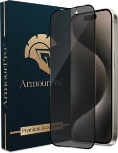 ArmourPro Edge To Edge Tempered Glass for iPhone 15 Pro, Apple iPhone 15 Pro, Apple 15 Pro, Privacy Anti Spy Protection