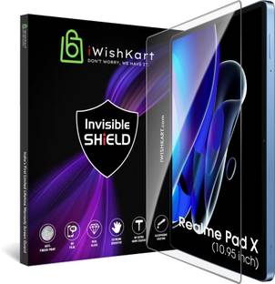 iWishKart Edge To Edge Tempered Glass for Realme Pad X 10.95 Inch, Military grade Edge to Edge Premium gorilla temper / tg black glass screenguard with Self Installation Guide - Wet & Dry wipes, Dust Absorber [With Warranty] tab / tablet ka gilas cover, HiS_Pk1