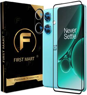 FIRST MART Edge To Edge Tempered Glass for OnePlus Nord CE 3 5G, OnePlus Nord CE 3, Nord CE 3 5G, 1+ Nord CE3 5G, OG Black Tempered Glass with Camera Lens