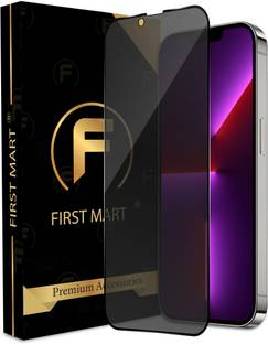FIRST MART Edge To Edge Tempered Glass for Apple iPhone 13 Pro, Apple iPhone 13, Apple iPhone 14, Privacy Anti Spy Glass with Matte Finish