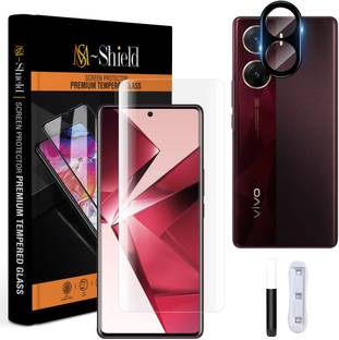 MS-Shield Edge To Edge Tempered Glass for Vivo V29e 5G, With Camera Lens Protector