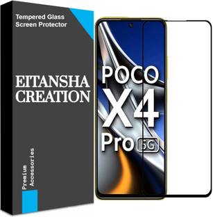 EITANSHA CREATION Edge To Edge Tempered Glass for poco x4 pro 5G, poco x4 pro