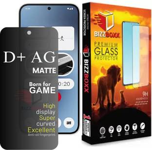 BizzBoxx Edge To Edge Tempered Glass for Nothing Phone 2a 5G, Phone 2A, phone 2 a, Nothing 2A D+ AG Matte, 2 A temper glass, Phone 2A Matte temper glass, screen guard, temper glass, D+ AG Matte, With Camera Cut