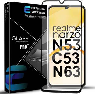 EITANSHA CREATION Edge To Edge Tempered Glass for Realme C51, Realme C53, Realme C61, Realme C63, Realme Narzo N53, Realme Narzo N61, Realme Narzo N63