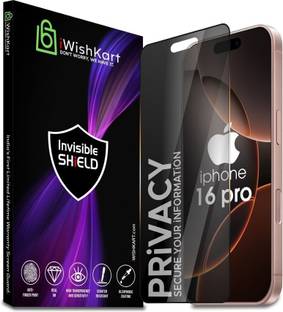 iWishKart Edge To Edge Tempered Glass for Apple iPhone 16 Pro, Premium Privacy Military grade Edge to Edge Premium gorilla glass with Self Installation Guide - Wet & Dry wipes, Dust Absorber [With Warranty], iPhone16 Pro / 16pro / i phone 16 pro