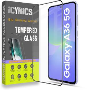 ICYNICS Edge To Edge Tempered Glass for Samsung A36 5G, Anti-Fingerprint, Waterproof, Oil-resistant, Bubble-Free, Anti-Static, Scratch Resistant Full Coverage with Wooden box to ensure safety