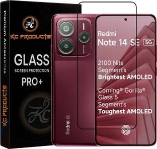 KC PRODUCTS Edge To Edge Tempered Glass for Redmi Note 14 SE 5G, MI Note 14 SE 5G, with Easy Self Installation Kit