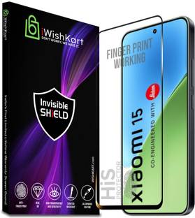 iWishKart Edge To Edge Tempered Glass for Xiaomi 15 5G, Xiaomi 15, Fingerprint Working, Premium Military grade Edge to Edge Premium gorilla temper / tg black glass screenguard with Self Installation Guide - Wet & Dry wipes, Dust Absorber [With Warranty] mobile ka gilas cover, mi 15, mi15