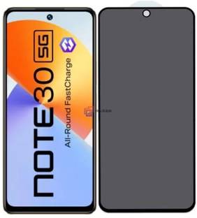 Resolute Edge To Edge Tempered Glass for Infinix Note 30 5G, DelhiGear Glass, Privacy Screen Protector, Privacy Tempered Glass, Screen Guard, Mobile Glass