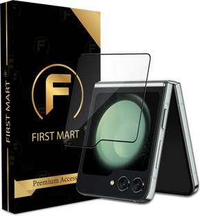 FIRST MART Edge To Edge Tempered Glass for Samsung Galaxy Z Flip 5, Galaxy Z Flip 5, Z Flip 5, Flip 5, (Black Border OG Glass)