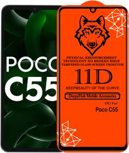 DeepzHub Edge To Edge Tempered Glass for POCO C55