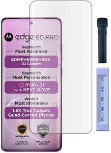 ESD Edge To Edge Tempered Glass for Motorola Edge 60 Pro 5G • Motorola Edge 60 Pro • Moto Edge 60 Pro 5G • Moto Edge 60 Pro • Edge 60 Pro 5G • Edge 60 Pro UV HD+ Tempered Glass Screen Protector Guard Compatible For (6.78 Inch, Pack of 1) Full Adhesive UV HD+ Curved Case Friendly HD Clarity with easy installation kit