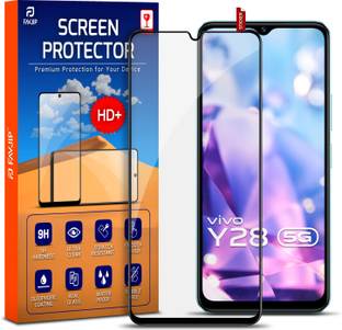 FAVJIP Edge To Edge Tempered Glass for Vivo Y28 5G, Vivo T2x 5G