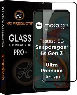 KC PRODUCTS Edge To Edge Tempered Glass for Motorola Moto g45, Moto g45, Motorola G45, 5g with Easy Self Installation Kit