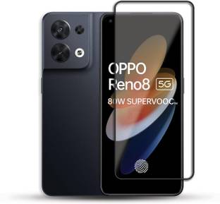 EITANSHA CREATION Edge To Edge Tempered Glass for Oppo Reno8 5G, Oppo Reno8