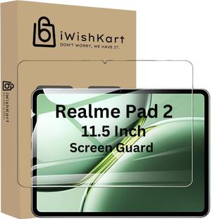iWishKart Edge To Edge Tempered Glass for Realme Pad 2 11.5 Inch, Premium Military grade Edge to Edge Premium gorilla temper / tg black glass screenguard with Self Installation Guide - Wet & Dry wipes, Dust Absorber [With Warranty] tab / tablet ka gilas cover | Premium Accessories