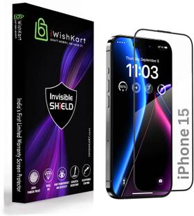 iWishKart Edge To Edge Tempered Glass for Apple iPhone 16 5G, Apple iPhone 16, His_pk3, Military grade Edge to Edge gorilla glass