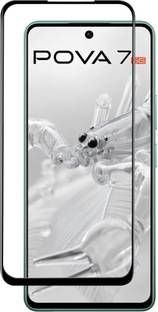 VAlight Edge To Edge Tempered Glass for Tecno Pova 7 5G, Premium Tempered glass with Self Installation Guide - Wet & Dry wipes,
