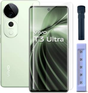 OneTech Edge To Edge Tempered Glass for Vivo T3 Ultra 5G 9H Hardness, UV Advanced HD+ Screen Protector