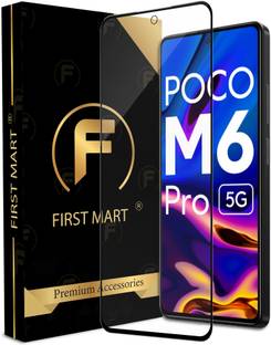 FIRST MART Edge To Edge Tempered Glass for Poco M6 Pro 5G, M6 Pro 5G, Poco M6 Pro, Redmi 12 5G, Redmi 12 4G, Redmi 12