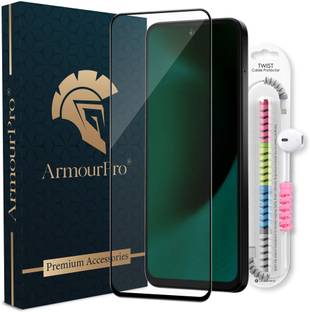 ArmourPro Edge To Edge Tempered Glass for Poco M7 Pro 5G, Tempered Glass With Cable Protector