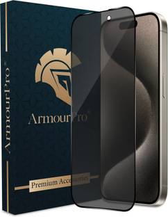 ArmourPro Edge To Edge Tempered Glass for Apple iPhone 15 Pro, Apple 15, Apple iPhone 14, Privacy Protection