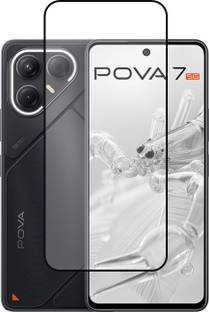 VISHRN CASES Edge To Edge Tempered Glass for Tecno Pova 7
