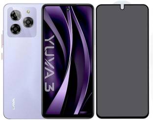 TELESHIELD Edge To Edge Tempered Glass for Lava Yuva 3, Privacy Glass, Anti Peep, Privacy, Tempered Glass, Screen Guard