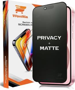 WonRia Edge To Edge Tempered Glass for iPhone 17 5G, Privacy Matte, Anti Spy, Anti Glare, Anti Fingerprint