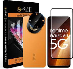 MS-Shield Edge To Edge Tempered Glass for Realme Narzo 60 5G, With Camera Lens Protector