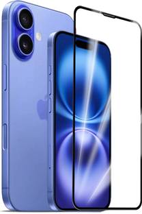 HUPSHY Edge To Edge Tempered Glass for Apple iPhone 16, iPhone 16