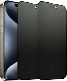 Hamz Edge To Edge Tempered Glass for iPhone 15 Pro Max Matte Privacy Glass Protector
