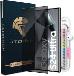 ArmourPro Edge To Edge Tempered Glass for Samsung Galaxy S24 Ultra 5G, Samsung S24 Ultra 5G, S24 Ultra 5G, Privacy Anti Spy Glass with Cable Protector