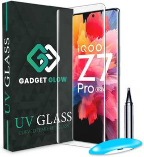 Gadget Glow Edge To Edge Tempered Glass for IQOO Z7 Pro 5G, Z7 Pro, IQOO Z7 Pro, UV Curved Screen Protector with Easy Installation Kit