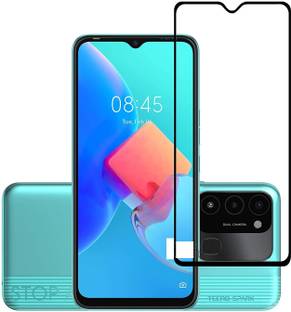 NIMMIKA ENTERPRISES Edge To Edge Tempered Glass for Tecno Spark 8C(Premium Tempered Glass | Edge-to-Edge Coverage | Full Coverage | Ultra-Thin Design | Oleophobic Coating | Case-Friendly Design | Crystal Clear Display | Residue-Free Removal)