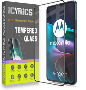 ICYNICS Edge To Edge Tempered Glass for Motorola Edge 30, Anti-Fingerprint, Scratch Resistant, Waterproof, Oil-resistant, Bubble-Free, Anti-Static with Full Screen Coverage & Easy Installation
