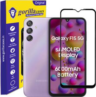 Gorilla Cases Edge To Edge Tempered Glass for Samsung Galaxy F15 5G, Samsung Galaxy F15