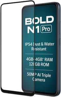 EITANSHA CREATION Edge To Edge Tempered Glass for Lava Bold N1 Pro