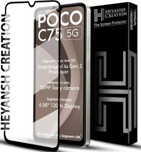 HEYANSH CREATION Edge To Edge Tempered Glass for Poco C75 5G, Redmi A4 5G, Redmi 14C 5G