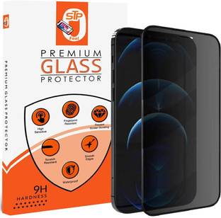 STP Edge To Edge Tempered Glass for iPhone 12, iPhone 12 Pro Privacy Screen Protector Guard, 9H Hardness