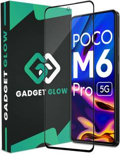 Gadget Glow Edge To Edge Tempered Glass for Poco M6 Pro 5G, M6 Pro 5G, Redmi 12 5G, Redmi 12 4G