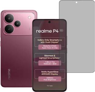 KARTRAY Edge To Edge Tempered Glass for Realme P4 5G, Privacy Tempered glass