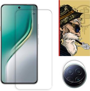 SOMTONE Edge To Edge Tempered Glass for Tecno Camon 40 Premier 5G Tempered Glass Screen Protector | Anti-Scratch | Edge to Edge Full Coverage | 9H Hardness ( 1 FRONT SCREEN GUARD + 1 CAMERA LENS PROTECTOR + 1 FREE BACK EMBOSSED SKIN001 )