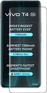 VAlight Edge To Edge Tempered Glass for vivo T4 5G, vivo T4 5G UV Advanced Curved Screen Protector Guard with Easy Installation Kit