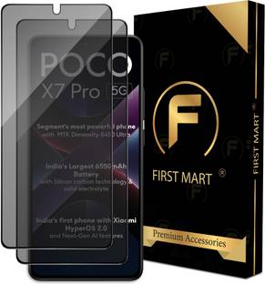FIRST MART Edge To Edge Tempered Glass for Poco X7 Pro 5G, Poco X7 Pro, Privacy Anti Spy Glass