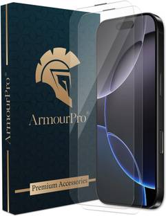 ArmourPro Edge To Edge Tempered Glass for Apple iPhone 16 Pro, iPhone 17, Clear Boderless Temperd Glass